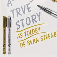 Bộ 6 bút dạ quang kim loại, bút đánh dấu màu vàng và bạc, bút ký tên đầu mềm, thích hợp cho các sản phẩm thủ công bằng nhựa, bút đánh dấu gốc dầu, lý tưởng cho thiệp chúc mừng, thiệp mời, các dự án nghệ thuật, Giáng sinh. - Nhiều màu - Xem 7