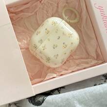 Flower Minimalist Yellow Floral Hanging Earphone Case Compatible With AirPods Pro 2, Cute Apple 4 Minimalist 3 New 1/2 Generation Earphone Case Protector For Women - Yellow - View 4
