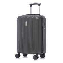 YONSLY Suitcase 20/24/28 Inches With Combination Lock Double Maintenance Zipper 360° Wheels Mesh Pocket Multi‑Stage Telescopic Handle For Vacation - 深灰色 - 查看 1