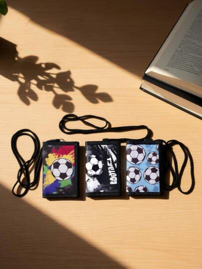 This Tri-Fold Wallet For Teenagers Features A Stylish Soccer Ball Design, Offering Comfort And Casual Style Suitable For Outings And Sports. It Makes A Great Gift For Friends And Is Also A Perfect Choice For Everyday Use.
