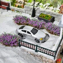 8Pcs 10mm Miniature Flower Tufts, Static Grass Tufts Realistic Artificial Shrubs For Railway Scenery, Wargame Terrain, DIY Model Material For Sand Table & Fairy Garden - As Photos - View 3