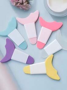 3pcs Eyeshadow Stencil, Crescent Moon Shaped Eyeliner Stencil, Silicone Lash Separator, Makeup Tools - Multicolor - View 3