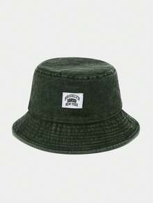 1pc Vintage Distressed Kids Bucket Hat Brooklyn Label Design Breathable Sun Protection Hat For Boys And Girls - 1PC - View 24