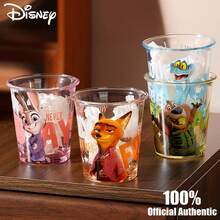 Disney Official Authentic Glass Cup High Beauty Water Cup Winter Milk Cup New Home Reverse Mouth Water Cup 4-Piece Set - Multicolor - View 5