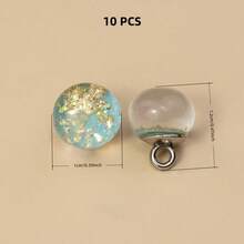 10/24 Pcs 10x12mm Glossy Bright-Color Foil Button Beads, DIY Craft Clothing Decoration Buttons, Suitable For Chinese Cheongsam, Hanfu, Sweaters, Cardigans, Shirts Sewing Accessories - Gold Foil Buttons - View 15