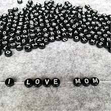 1000pcs 26 Pcs English Alphabet Bracelet Jewelry Making Kit, With Elastic String - Black Letter Set - View 2