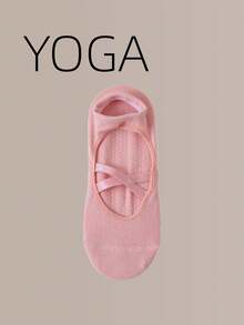 Women's Pilates Yoga Sports Non-Slip Socks, Silicone Strap Grip Ballet Dance Fitness Socks - Multicolor - View 12