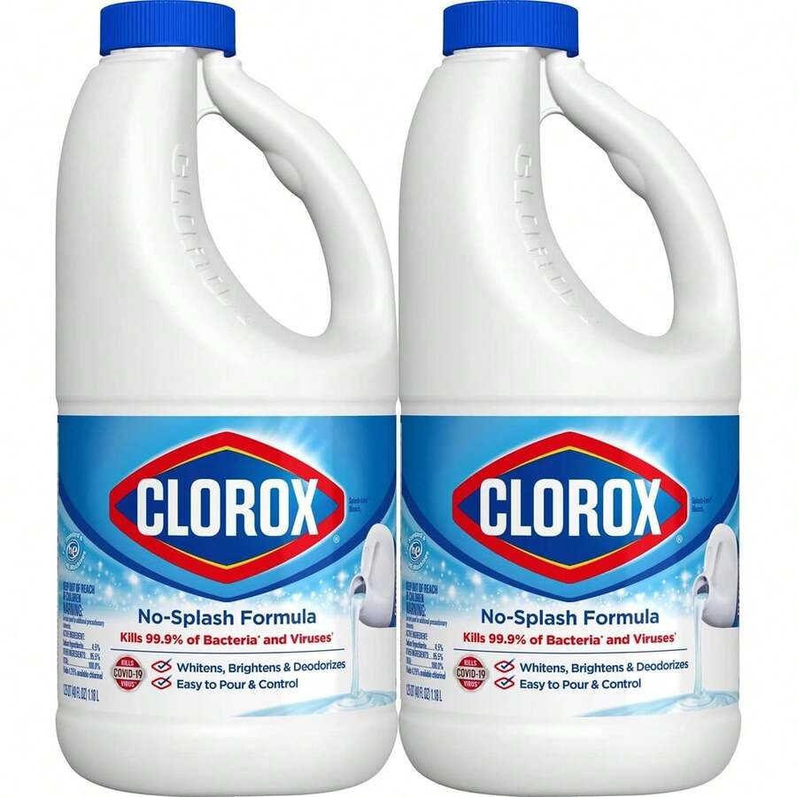 Clorox Splashless Bleach Cleaner, 2 Pack Regular Concentrated Liquid Bleach, Removes Mold, Mildew And Stains, Whitens, For Multi Purpose Cleaning And Laundry, 40 Oz Bottles - Chất lỏng - Xem 1