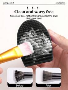 41件套化妆工具套装，包括：20支化妆刷套装+3个圆形粉扑+3个化妆海绵+3个三角形粉扑+3个迷你化妆海绵+3个迷你气垫粉扑+2个化妆刷清洁工具+1个发圈+2个手提碗挂绳+1个绒布袋 - 彩色 - 查看 11