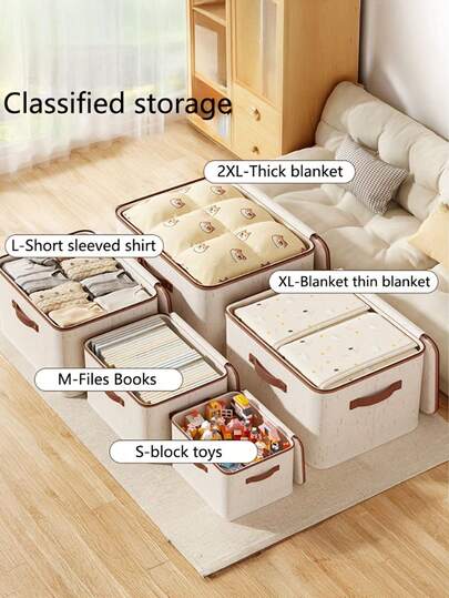 Hộp đựng quần áo 1/3 chiếc, hộp đựng đồ gấp gọn và di động, hộp đựng quần áo và chăn ga gối đệm chống bụi, hộp đựng đồ gia dụng kiểu lò xo - Tiện lợi và tiết kiệm không gian, thích hợp để đựng chăn ga gối đệm, vải vóc, quần áo mùa xuân và đồ dùng ngoài trời, đồ dùng mùa tựu trường (do có thể xảy ra hiện tượng lem màu hoặc lỗi in ấn nhỏ với chất liệu vải, nhưng không ảnh hưởng đến việc sử dụng), túi xách, trang trí phòng.