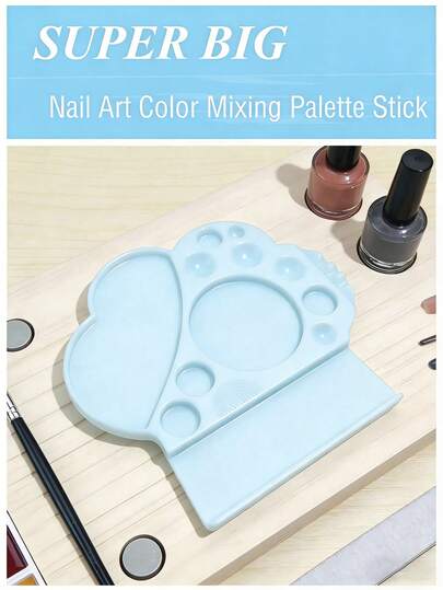 1 Peça Paleta de Silicone Extra Grande Antiderrapante com Estampa de Pata Libeauty | Ferramenta de Beleza Lavável e Multiuso com Design Antiderrapante | Ideal para Salão e DIY de Tingimento de Cílios e Cuidados com as Unhas em Casa