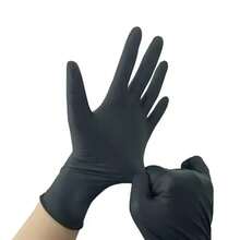 10pcs/Pack Disposable Nitrile Gloves - Latex-Free And Powder-Free, Suitable For Tattoo, Nail Salon Cleaning, Nail Art Tools, Back To School, Nail Care, Nail Art Tools (Applicable To Nail Stickers) - Black - View 10