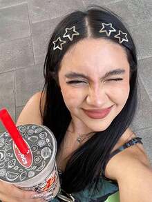 20Pcs Silver Star Snap Hair Clip, Y2K Style, Simple And Stylish Star Hair Accessory For Girls, Suitable For Everyday Wear, School And Outdoor Activities, Headwear Accessory, Non-Slip Star-Shaped Hair Accessory - 20 chiếc - Xem 4
