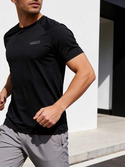 Skechers Men's Knit Short Sleeve, Black High Elastic Casual Wear, Loose Fit Comfortable Tee Shirt For Daily Commute, Minimalist 2026 New Top P226M216-0319