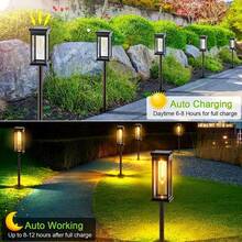 Set Of 8 Solar Lawn Lights With IP44 Splash-Proof Rating. 300MAH,They Come With LED Courtyard Ground Plugs And Feature A Vintage Design. Suitable For Paths, Gardens, Villas, Landscapes, Lawns, Sidewalks And Terraces. - Solar lawn lights - 查看 6