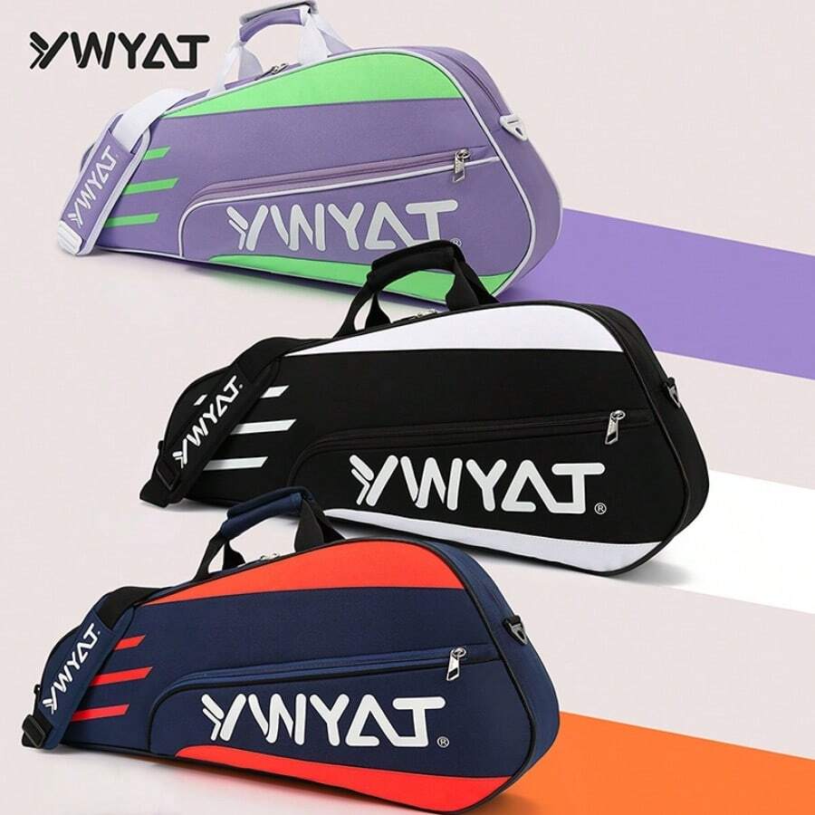 Túi đựng vợt tennis, cầu lông YWYAT mới 2026 chính hãng, túi thể thao đeo vai một bên dành cho nam và nữ, sức chứa 3 vợt, kiểu ba lô, túi Padel. - Nhiều màu - Xem 1