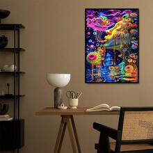 1pc 2D DIY Diamond Painting, Dreamlike Abstract Figure Diamond Art, Colorful Fluid Art Full Drill DIY Decorative Painting, Suitable For Living Room/Bedroom, Handmade Diamond Painting Wall Art, Perfect For Holiday Gifts - View 7