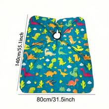 Dinosaur Shaped Hairdressing Apron - Quick Cleaning, Anti-Stick, Anti-Static Hairstylist Apron - Multicolor - View 3