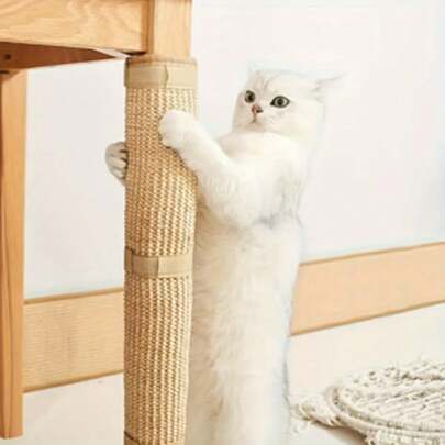 Indoor Cat Furniture Protection Design, Indoor Cat Play Accessories, Functional Pet Supplies, Flexible Scratching Material With Straps - Anti-Scratch Table Leg Protectors And Furniture Guards - Cat Paw Care Pads