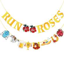 Kentucky Derby Decorations Run For The Roses Banner Not Need DIY Kentucky Derby Banner Horse Race Decorations Garland For Kentucky Derby Day Party Home Decor - View 4