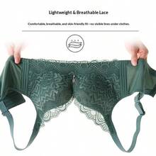 Women's Extreme Push Up Bra, Wireless Unlined Lace Bra, Uplift & Side Support For Sagging, Comfort Fit - màu đen - Xem 4
