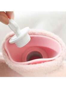 1pc Hot Water Bag, 500ml Small Insulated Water Bag With Lid, Equipped With Soft Velvet Bag And PVC Inner Liner - Flower Style - View 4