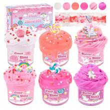 6 paquetes de slime, slime rosa, kit de slime de nube, juguete apretable, set de slime, kit de fiesta, relleno de bolsa de regalo, regalo de cumpleaños, cosas lindas - Multicolor - Ver 2