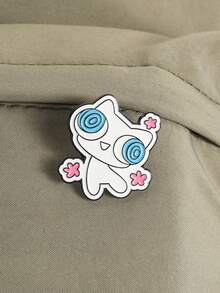 1/3pcs Cute Dizzy Cat Brooch, Funny Various Dizzy Pose Cat Design, Cartoon Cat Theme Badge, Unisex Style, Daily Wear Accessory Gift - Multicolor - View 7