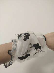 Double Layer Lace Short Sleeve Covers Women Cute Anti-Dust Arm Sleeves Office - A - View 8