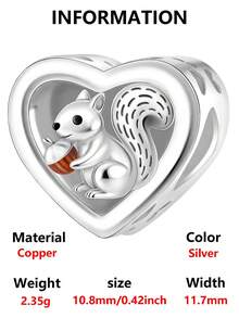 1pc Fashionable Minimalist Niche Design Cute & Healing Animal Series (Sloth, Elephant, Panda, Squirrel, Rabbit, Fox) Beaded Bracelet/Necklace, Creative Daily Versatile DIY Jewelry Gift - Silver - View 17