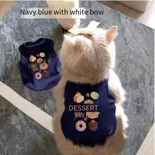 A Thin Ice Silk Vest For Cats In Summer Can Prevent Hair Loss. Kitten Clothes Are Breathable, Cool And Lovely. Kitten Pet Cat Clothing. - Multicolor - View 2