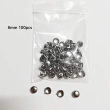6/8/10/12mm 100/200/300/500pcs Silver Rivet And Cone Rivet, Clothing Crafts, Punk Rock Apparel Collar, Belt, Shoes, Bag Decoration - Round Nail - View 13
