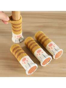 4pcs Cat Paw Pattern Anti-Slip Table Leg Covers, 1pc Cute Chair Leg Pads, Suitable For Home Use And Door Handles, Thickened Cat Paw Chair Leg Protectors, Slip Them Over Chairs To Protect Floors And Furniture. - Multicolor - View 6