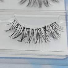 COS Full-Strip Cross-Layered Angelic Lashes – Synthetic Fiber, European-American Dramatic Style, 3 Pairs (Natural Everyday & Thai-Inspired Glam) - View 4