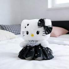 SANRIO 黑色连衣裙儿童毛绒玩具，生日礼物，纪念品，情人节礼物，适合亲子互动 - 黑色 - 查看 3