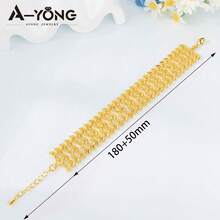 Dubai Fashion Elegant Gold Bracelet 21k Gold Plated Arabic Multi Layer Wrap Bracelets Italian Oman Women Bridal Wedding Party Jewelry - Elegant Bracelet - View 22