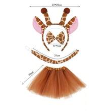 Bộ trang phục hoạt hình 4 món gồm băng đô, nơ, đuôi và váy múa ba lê, phụ kiện trang phục động vật biểu diễn, có các kiểu dáng như thỏ, khỉ, báo, bê, mèo, voi, chuột, sư tử, hươu cao cổ và nhiều kiểu khác. - Nhiều màu - Xem 11