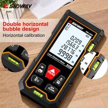 SNDWAY 1pc Digital Laser Distance Meter With 2 Bubble Levels, Precise Laser Measurement Tool, Measuring Range 50m/70m/105m/125m, Accuracy 2mm, Can Measure Area, Volume And Pythagorean Theorem - A - View 5