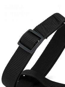 1pc Adjustable Nylon Pet Harness Suitable For Indoor Or Outdoor Use, Dog Chest Strap Leash For Walking, Anti-Choke Anti-Escape Thick Pet Chest Strap, Pet Supplies For Small/Medium/Large Dogs - Black - View 8