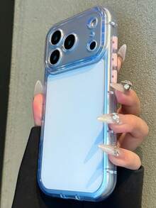 柔软彩色果冻手机壳，兼容 17 Pro Max、17 Pro、17 Air、17、16 Pro Max、16 Pro、16 Plus、15 Pro Max、15 Pro、15、14 Pro Max、14 Pro、15、16、12、13，防摔保护摄像头镜头 - 藍色 - 查看 4