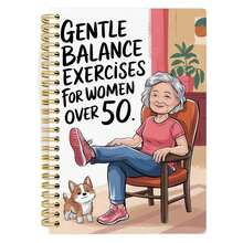 Elderly Pattern Chair Yoga Spiral Notebook Planner - Multicolor - View 5