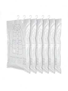 Hanging Vacuum Compression Bags, Clothes Storage Bags, Dust-Proof Compression Bags, Garment Hooks, Hanging Clothes Storage, Storage Bags, Large Capacity Clothing Compression Bags, Travel Clothes Compression Bags, Wardrobe Storage Compression Bags, Foldable Storage Bags. - 查看 7