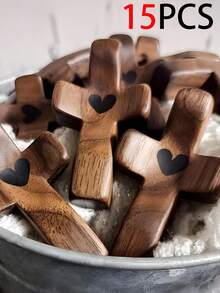 15 cruces de madera, un regalo reconfortante, que alivia el estrés y es alentador, adecuado para adultos. - Unitalla - Ver 2