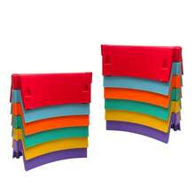 6pcs/Set Colorful Balance Stepping Stones, Non-Slip Balance Blocks, Indoor/Outdoor Obstacle Training Course, Children Fitness Equipment, Children Sensory Toys, Indoor/Outdoor Fitness Gear To Promote Children's Balance And Coordination - Color - View 11