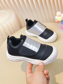 儿童经典款闭趾魔术贴软底运动鞋 - 黑色 - 查看 7