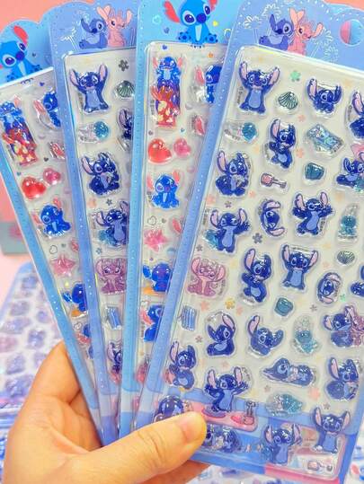 Disney Bộ sticker Stitch thế hệ thứ 2 của , sticker dập nổi 3D dành cho đồ thủ công và trang trí hoạt hình của trẻ em, sticker dán, sticker hình kẹo chảy, sticker sách, sticker dập nổi chất lượng cao, chống thấm nước và bền, thích hợp cho laptop, điện thoại, sổ tay, hành lý, cốc, ván trượt, đàn guitar và nhiều hơn nữa, tuyệt vời làm quà sinh nhật cho trẻ em, quà tựu trường, đồ dùng du lịch và trang trí phòng cho thanh thiếu niên.