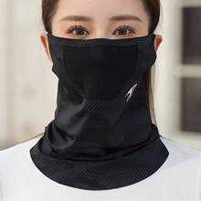 1pc Unisex Outdoor Cycling, Travel, Fishing Ice Silk Sunscreen Face Mask, Full Face & Neck Cover, Sports Sun Protection Bandana - Multicolor - View 9