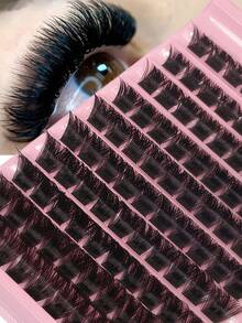 10 Pairs Fake Eyelash Clusters - Hypoallergenic, 0.07mm D-Curl, 9-16mm Mixed Natural Styles, 3D Volume Individual Lash Extension - View 1