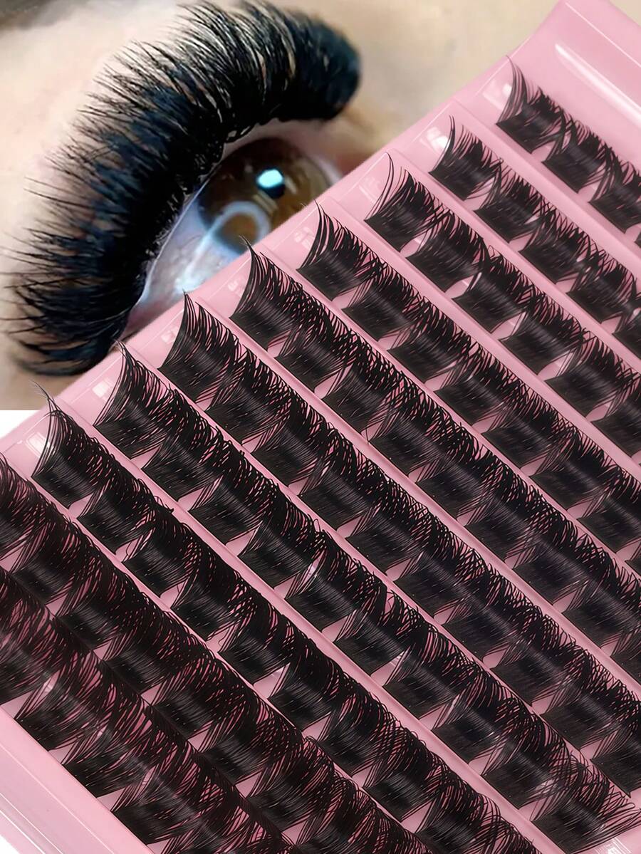 10 Pairs Fake Eyelash Clusters - Hypoallergenic, 0.07mm D-Curl, 9-16mm Mixed Natural Styles, 3D Volume Individual Lash Extension - View 1
