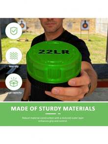 1pc Mini Storage Box (Suitable For .22LR Caliber ) - Compact Durable Ammo Box With Screw Cap, Pocket-Sized - Multicolor - View 6